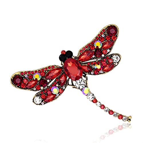 MNSYD Libelle Tropfen Pendant Brosche Schöne Insekten Brosche Pins Mantel Jacke Revers Schal Schal Dekoration Kette Anhänger Schmuck Zubehör,rot MNSYD Libelle Tropfen Pendant Brosche Schöne Insekten Brosche Pins Mantel Jacke Revers Schal Schal Dekoration Kette Anhänger Schmuck Zubehör,rot von MNSYD