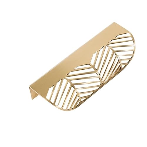 MNUPL 1 STÜCK Blattform Messing Gold Schrankgriffe Möbelgriffe Küchentürgriff Kupfer Schubladengriffe Schrankgriff(Small-Golden) von MNUPL