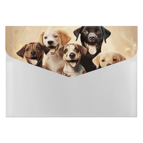 Akkordeon-Aktenordner, Fächermappe mit 6 Fächern, Motiv: Hunde, Happy Party, Akkordeon-Ordner, tragbarer Dokumenten-Organizer, Tasche, A4-Papier-Aktenhalter für Büro, Rechnungen, Quittungen Akkordeon-Aktenordner, Fächermappe mit 6 Fächern, Motiv: Hunde, Happy Party, Akkordeon-Ordner, tragbarer Dokumenten-Organizer, Tasche, A4-Papier-Aktenhalter für Büro, Rechnungen, Quittungen von MNVTSKOP