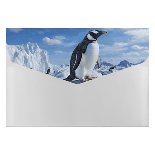 Akkordeon-Aktenordner, Fächermappe mit 6 Fächern, Motiv: Schnee, Berg, Pinguin, Akkordean, Organizer, tragbare Dokumenten-Organizer, Tasche, A4-Papieraktenhalter für Büro, Rechnungen, Quittungen Akkordeon-Aktenordner, Fächermappe mit 6 Fächern, Motiv: Schnee, Berg, Pinguin, Akkordean, Organizer, tragbare Dokumenten-Organizer, Tasche, A4-Papieraktenhalter für Büro, Rechnungen, Quittungen von MNVTSKOP