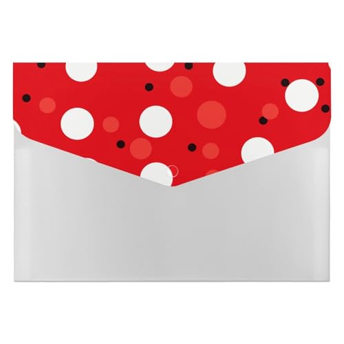 Akkordeon-Aktenordner, Fächermappe mit 6 Fächern, Rot / Weiß, gepunktet, Akkordeon-Ordner, Organizer, tragbare Dokumenten-Organizer, Tasche, A4-Papieraktenhalter für Büro, Rechnungen, Quittungen Akkordeon-Aktenordner, Fächermappe mit 6 Fächern, Rot / Weiß, gepunktet, Akkordeon-Ordner, Organizer, tragbare Dokumenten-Organizer, Tasche, A4-Papieraktenhalter für Büro, Rechnungen, Quittungen von MNVTSKOP
