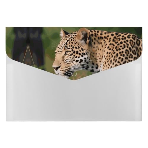 Akkordeon-Aktenordner, Fächermappe mit 6 Fächern, afrikanischer Leoparden-Akkordean-Organizer, tragbare Dokumenten-Organizer, Tasche, A4-Papier-Aktenhalter für Büro, Rechnungen, Quittungen Akkordeon-Aktenordner, Fächermappe mit 6 Fächern, afrikanischer Leoparden-Akkordean-Organizer, tragbare Dokumenten-Organizer, Tasche, A4-Papier-Aktenhalter für Büro, Rechnungen, Quittungen von MNVTSKOP