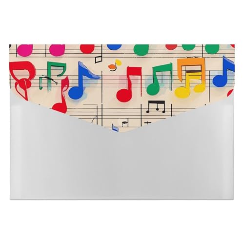 Akkordeon-Aktenordner, Fächermappe mit 6 Fächern, bunte Musiknoten, Akkordean-Ordner, tragbare Dokumenten-Organizer, Tasche, A4-Papieraktenhalter für Büro, Rechnungen, Quittungen Akkordeon-Aktenordner, Fächermappe mit 6 Fächern, bunte Musiknoten, Akkordean-Ordner, tragbare Dokumenten-Organizer, Tasche, A4-Papieraktenhalter für Büro, Rechnungen, Quittungen von MNVTSKOP