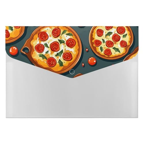 Akkordeon-Aktenordner, Fächermappe mit 6 Fächern, für Pizza-Lebensmittel, Akkordeon-Ordner, tragbare Dokumenten-Organizer, Tasche, A4-Papier-Aktenhalter für Büro, Rechnungen, Quittungen Akkordeon-Aktenordner, Fächermappe mit 6 Fächern, für Pizza-Lebensmittel, Akkordeon-Ordner, tragbare Dokumenten-Organizer, Tasche, A4-Papier-Aktenhalter für Büro, Rechnungen, Quittungen von MNVTSKOP