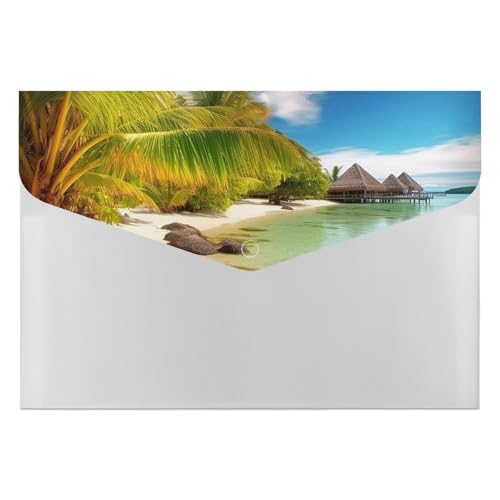 Akkordeon-Aktenordner, Fächermappe mit 6 Fächern, tropische Strandlandschaft, Akkordean-Ordner, tragbarer Dokumenten-Organizer, A4-Papier-Aktenhalter für Büro, Rechnungen, Quittungen Akkordeon-Aktenordner, Fächermappe mit 6 Fächern, tropische Strandlandschaft, Akkordean-Ordner, tragbarer Dokumenten-Organizer, A4-Papier-Aktenhalter für Büro, Rechnungen, Quittungen von MNVTSKOP