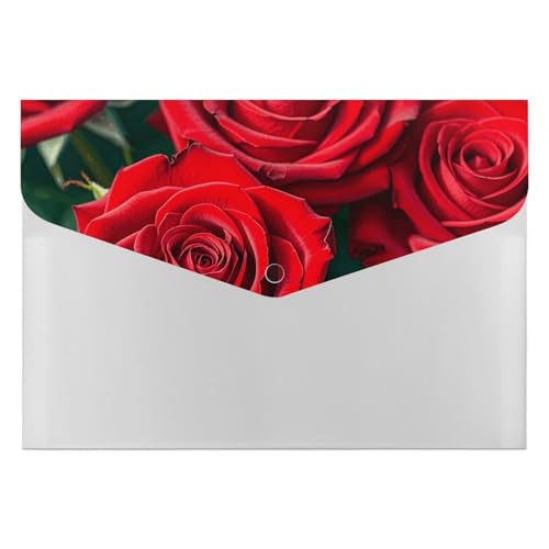 Akkordeon-Aktenordner, Fächermappe mit 6 Fächern, viele rote Rose, Akkordeon-Aktenordner, tragbarer Dokumenten-Organizer, Tasche, A4-Papieraktenhalter für Büro, Rechnungen, Quittungen Akkordeon-Aktenordner, Fächermappe mit 6 Fächern, viele rote Rose, Akkordeon-Aktenordner, tragbarer Dokumenten-Organizer, Tasche, A4-Papieraktenhalter für Büro, Rechnungen, Quittungen von MNVTSKOP