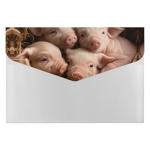 Akkordeon-Aktenordner, Fächermappe mit 6 Fächern, vier kleine Schweinchen, Akkordean-Ordner, tragbarer Dokumenten-Organizer, Tasche, A4-Papieraktenhalter für Büro, Rechnungen, Quittungen Akkordeon-Aktenordner, Fächermappe mit 6 Fächern, vier kleine Schweinchen, Akkordean-Ordner, tragbarer Dokumenten-Organizer, Tasche, A4-Papieraktenhalter für Büro, Rechnungen, Quittungen von MNVTSKOP