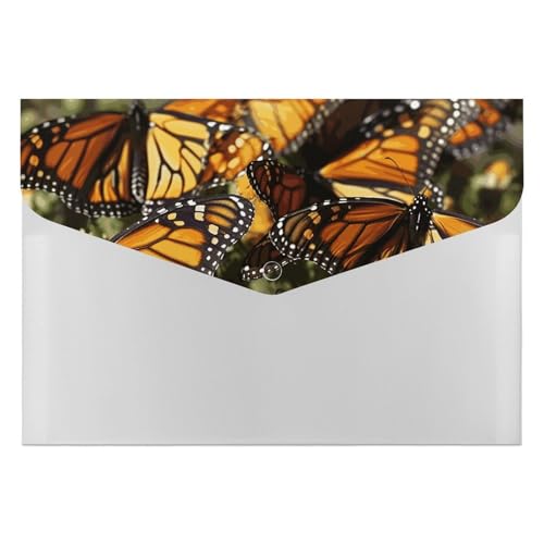 Akkordeon-Aktenordner, Fächermappe mit 6 Taschen, Monarch-Schmetterlinge, Akkordean-Ordner, tragbarer Dokumenten-Organizer, A4-Papier-Aktenhalter für Büro, Rechnungen, Quittungen Akkordeon-Aktenordner, Fächermappe mit 6 Taschen, Monarch-Schmetterlinge, Akkordean-Ordner, tragbarer Dokumenten-Organizer, A4-Papier-Aktenhalter für Büro, Rechnungen, Quittungen von MNVTSKOP