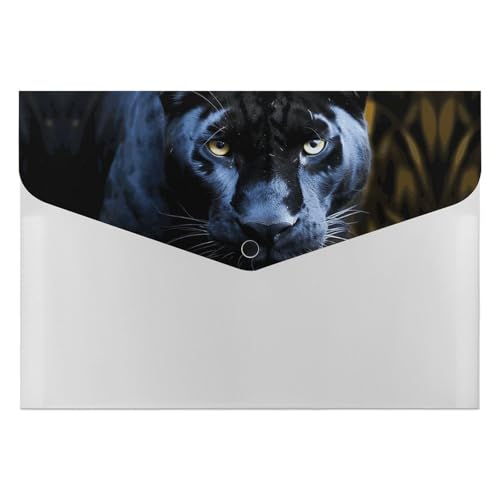 Akkordeon-Aktenordner, Fächermappe mit 6 Taschen, Panther mit blauen Augen, Akkordeon-Ordner, tragbarer Dokumenten-Organizer, A4-Papier-Aktenhalter für Büro, Rechnungen, Quittungen Akkordeon-Aktenordner, Fächermappe mit 6 Taschen, Panther mit blauen Augen, Akkordeon-Ordner, tragbarer Dokumenten-Organizer, A4-Papier-Aktenhalter für Büro, Rechnungen, Quittungen von MNVTSKOP