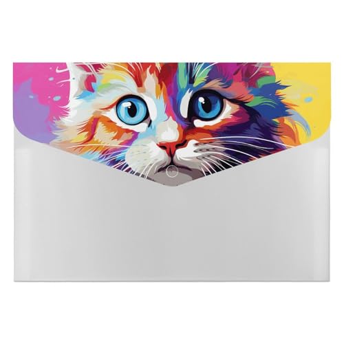 Akkordeon-Aktenordner, Fächermappe mit 6 Taschen, Regenbogen-Cartoon-Katze, Akkordean-Ordner, tragbarer Dokumenten-Organizer, Tasche, A4-Papier-Aktenhalter für Büro, Rechnungen, Quittungen Akkordeon-Aktenordner, Fächermappe mit 6 Taschen, Regenbogen-Cartoon-Katze, Akkordean-Ordner, tragbarer Dokumenten-Organizer, Tasche, A4-Papier-Aktenhalter für Büro, Rechnungen, Quittungen von MNVTSKOP