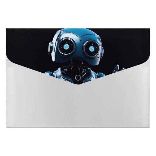 Akkordeon-Aktenordner, Fächermappe mit 6 Taschen, blauer Roboter, Akkordeon-Ordner, tragbarer Dokumenten-Organizer, Tasche, A4-Papier-Aktenhalter für Büro, Rechnungen, Quittungen Akkordeon-Aktenordner, Fächermappe mit 6 Taschen, blauer Roboter, Akkordeon-Ordner, tragbarer Dokumenten-Organizer, Tasche, A4-Papier-Aktenhalter für Büro, Rechnungen, Quittungen von MNVTSKOP