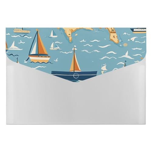 Akkordeon-Aktenordner, Fächermappe mit 6 Taschen, nautisches Segelboot, Karte, Akkordean-Ordner, tragbarer Dokumenten-Organizer, Tasche, A4-Papieraktenhalter für Büro, Rechnungen, Quittungen Akkordeon-Aktenordner, Fächermappe mit 6 Taschen, nautisches Segelboot, Karte, Akkordean-Ordner, tragbarer Dokumenten-Organizer, Tasche, A4-Papieraktenhalter für Büro, Rechnungen, Quittungen von MNVTSKOP
