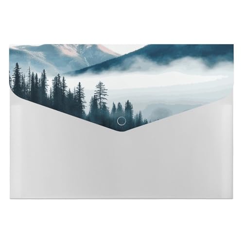 Akkordeon-Aktenordner, Fächermappe mit 6 Taschen, neblige Berge, Landschaft, Akkordean-Akkordeon-Ordner, tragbarer Dokumenten-Organizer, Tasche, A4-Papier-Aktenhalter für Büro, Rechnungen, Quittungen Akkordeon-Aktenordner, Fächermappe mit 6 Taschen, neblige Berge, Landschaft, Akkordean-Akkordeon-Ordner, tragbarer Dokumenten-Organizer, Tasche, A4-Papier-Aktenhalter für Büro, Rechnungen, Quittungen von MNVTSKOP