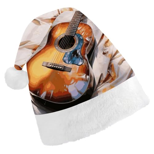 MNVTSKOP Plüsch-Weihnachtsmütze, Aquarell, akustische Gitarre, bedruckt, Weihnachtsmannmütze, Uni, Weihnachtsmütze für Weihnachten, Neujahr, festliche Feiertagsparty MNVTSKOP Plüsch-Weihnachtsmütze, Aquarell, akustische Gitarre, bedruckt, Weihnachtsmannmütze, Uni, Weihnachtsmütze für Weihnachten, Neujahr, festliche Feiertagsparty von MNVTSKOP