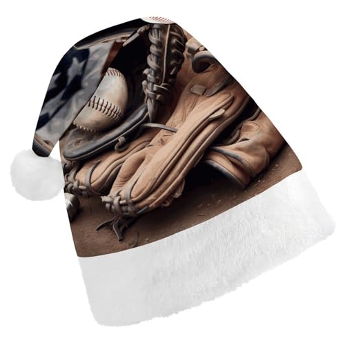 MNVTSKOP Plüsch-Weihnachtsmütze, Baseballausrüstung, bedruckte Weihnachtsmannmütze, Uni, Weihnachtsmütze für Weihnachten, Neujahr, festliche Feiertagsparty MNVTSKOP Plüsch-Weihnachtsmütze, Baseballausrüstung, bedruckte Weihnachtsmannmütze, Uni, Weihnachtsmütze für Weihnachten, Neujahr, festliche Feiertagsparty von MNVTSKOP