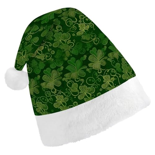 MNVTSKOP Plüsch-Weihnachtsmütze, Hintergrund, St. Patrick's Day, Glitzer, bedruckt, Weihnachtsmannmütze, Uni, Weihnachtsmütze für Weihnachten, Neujahr, festliche Feiertagsparty MNVTSKOP Plüsch-Weihnachtsmütze, Hintergrund, St. Patrick's Day, Glitzer, bedruckt, Weihnachtsmannmütze, Uni, Weihnachtsmütze für Weihnachten, Neujahr, festliche Feiertagsparty von MNVTSKOP