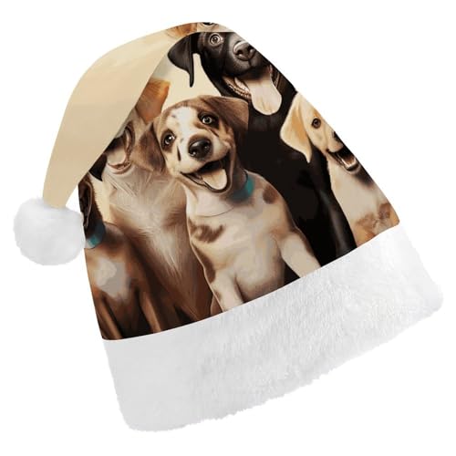 MNVTSKOP Plüsch-Weihnachtsmütze, Hunde, Happy Party, bedruckt, Weihnachtsmannmütze, Uni, Weihnachtsmütze für Weihnachten, Neujahr, festliche Feiertagsparty MNVTSKOP Plüsch-Weihnachtsmütze, Hunde, Happy Party, bedruckt, Weihnachtsmannmütze, Uni, Weihnachtsmütze für Weihnachten, Neujahr, festliche Feiertagsparty von MNVTSKOP
