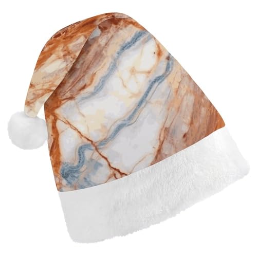 MNVTSKOP Plüsch-Weihnachtsmütze, Marmor-Druck, Weihnachtsmannmütze, Uni, Weihnachtsmütze für Weihnachten, Neujahr, festliche Feiertagsparty MNVTSKOP Plüsch-Weihnachtsmütze, Marmor-Druck, Weihnachtsmannmütze, Uni, Weihnachtsmütze für Weihnachten, Neujahr, festliche Feiertagsparty von MNVTSKOP
