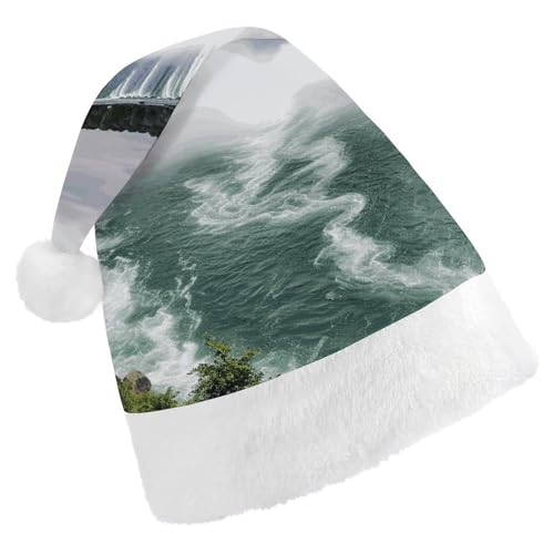MNVTSKOP Plüsch-Weihnachtsmütze, Niagarafälle, bedruckt, Weihnachtsmannmütze, Uni, Weihnachtsmütze für Weihnachten, Neujahr, festliche Feiertagsparty MNVTSKOP Plüsch-Weihnachtsmütze, Niagarafälle, bedruckt, Weihnachtsmannmütze, Uni, Weihnachtsmütze für Weihnachten, Neujahr, festliche Feiertagsparty von MNVTSKOP