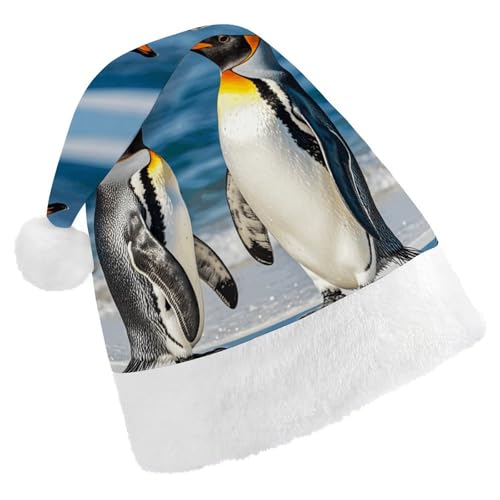 MNVTSKOP Plüsch-Weihnachtsmütze, Pinguin und Meer, bedruckt, Weihnachtsmannmütze, Uni, Weihnachtsmütze für Weihnachten, Neujahr, festliche Feiertagsparty MNVTSKOP Plüsch-Weihnachtsmütze, Pinguin und Meer, bedruckt, Weihnachtsmannmütze, Uni, Weihnachtsmütze für Weihnachten, Neujahr, festliche Feiertagsparty von MNVTSKOP