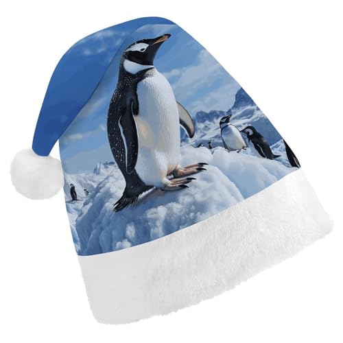 MNVTSKOP Plüsch-Weihnachtsmütze, Schneeberg, Pinguin, bedruckt, Weihnachtsmannmütze, Uni, Weihnachtsmütze für Weihnachten, Neujahr, festliche Feiertagsparty MNVTSKOP Plüsch-Weihnachtsmütze, Schneeberg, Pinguin, bedruckt, Weihnachtsmannmütze, Uni, Weihnachtsmütze für Weihnachten, Neujahr, festliche Feiertagsparty von MNVTSKOP
