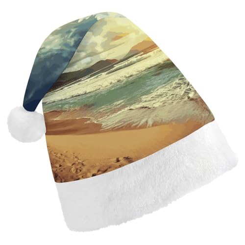 MNVTSKOP Plüsch-Weihnachtsmütze, Sonnenuntergang am Strand, bedruckte Weihnachtsmannmütze, Uni, Weihnachtsmütze für Weihnachten, Neujahr, festliche Feiertagsparty MNVTSKOP Plüsch-Weihnachtsmütze, Sonnenuntergang am Strand, bedruckte Weihnachtsmannmütze, Uni, Weihnachtsmütze für Weihnachten, Neujahr, festliche Feiertagsparty von MNVTSKOP