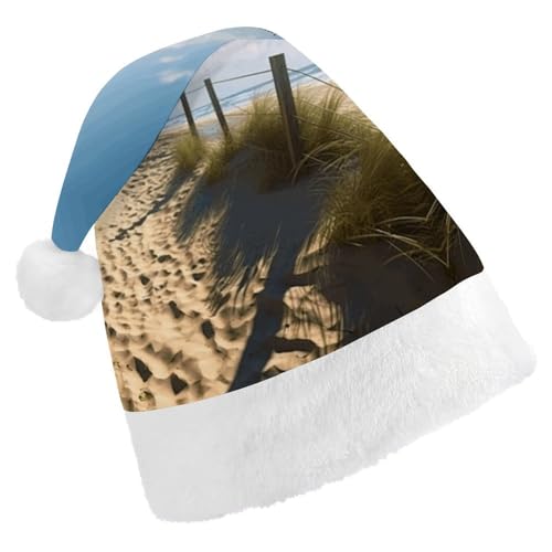 MNVTSKOP Plüsch-Weihnachtsmütze, Strand-Thema, bedruckt, Weihnachtsmannmütze, Uni, Weihnachtsmütze für Weihnachten, Neujahr, festliche Feiertagsparty MNVTSKOP Plüsch-Weihnachtsmütze, Strand-Thema, bedruckt, Weihnachtsmannmütze, Uni, Weihnachtsmütze für Weihnachten, Neujahr, festliche Feiertagsparty von MNVTSKOP