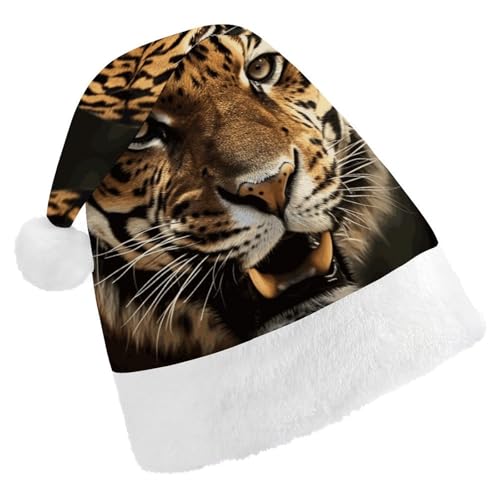MNVTSKOP Plüsch-Weihnachtsmütze, Tiger-Druck, Weihnachtsmannmütze, Uni, Weihnachtsmütze für Weihnachten, Neujahr, festliche Feiertagsparty MNVTSKOP Plüsch-Weihnachtsmütze, Tiger-Druck, Weihnachtsmannmütze, Uni, Weihnachtsmütze für Weihnachten, Neujahr, festliche Feiertagsparty von MNVTSKOP