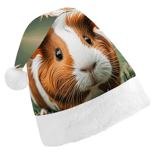 MNVTSKOP Plüsch-Weihnachtsmütze, bedruckt, Meerschweinchen, Uni, Weihnachtsmütze für Weihnachten, Neujahr, festliche Feiertagsparty MNVTSKOP Plüsch-Weihnachtsmütze, bedruckt, Meerschweinchen, Uni, Weihnachtsmütze für Weihnachten, Neujahr, festliche Feiertagsparty von MNVTSKOP