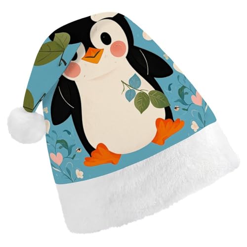 MNVTSKOP Plüsch-Weihnachtsmütze, niedlicher Pinguin-Druck, bedruckt, Weihnachtsmannmütze, Uni, Weihnachtsmütze für Weihnachten, Neujahr, festliche Feiertagsparty MNVTSKOP Plüsch-Weihnachtsmütze, niedlicher Pinguin-Druck, bedruckt, Weihnachtsmannmütze, Uni, Weihnachtsmütze für Weihnachten, Neujahr, festliche Feiertagsparty von MNVTSKOP
