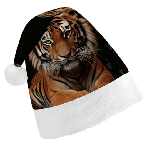 MNVTSKOP Plüsch-Weihnachtsmütze mit Tiger und Pfoten, bedruckt, Weihnachtsmannmütze, Uni, Weihnachtsmütze für Weihnachten, Neujahr, festliche Feiertagsparty MNVTSKOP Plüsch-Weihnachtsmütze mit Tiger und Pfoten, bedruckt, Weihnachtsmannmütze, Uni, Weihnachtsmütze für Weihnachten, Neujahr, festliche Feiertagsparty von MNVTSKOP