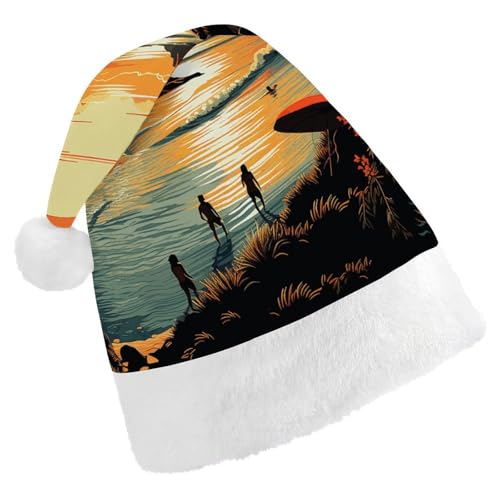 MNVTSKOP Plüsch-Weihnachtsmützen, originelles Poster für endlosen Sommer, bedruckte Weihnachtsmannmütze, Uni, Weihnachtsmütze für Weihnachten, Neujahr, festliche Feiertagsparty MNVTSKOP Plüsch-Weihnachtsmützen, originelles Poster für endlosen Sommer, bedruckte Weihnachtsmannmütze, Uni, Weihnachtsmütze für Weihnachten, Neujahr, festliche Feiertagsparty von MNVTSKOP