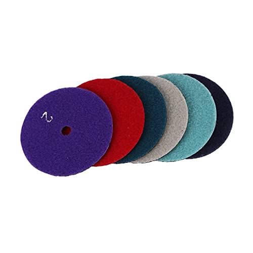 6 Stück 100 mm Trockenpolierpads, 10,2 cm (4 Zoll), Typ Polierpads für Marmor, Granit, Schleifstein von MOALIOI
