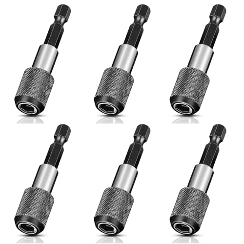 Bithalter Magnetisch, 6 Stück Schnellwechsel Bithalter Mit Magnet 1/4’’ (60 Mm), Bit Halterung Magnetisch Ideal Für Bohrmaschine Schraubendreher Gewindeschraube Von Makita, Metabo, Bosch, Dewalt von MOAZIFI
