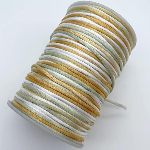 2,0 mm Bunte Schnur Seidensatin Schnur Nylonschnur for DIY Schnur Halskette Armbänder Schnur Armbandseil ( Color : 04 , Size : ( 5yards) ) von MOBSAN