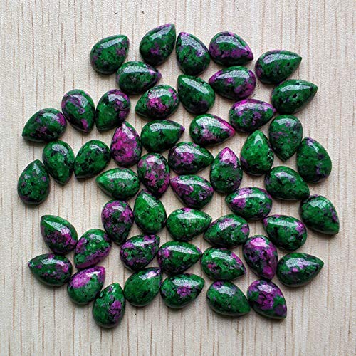 Perle 50 teile/los 10x14mm Natürliche Rote Und Grüne Schatz Wassertropfen Cabochon Teardrop perlen Handarbeit von MOBSAN