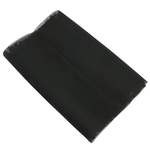 MOBUKJUU Teslin-Netzstoff, wasserdicht, 1,5 m breit, für Büro, Strand, Lounge, Stuhl, Tischset, PVC, Strandkorb, für den Außenbereich (schwarz, 1 x 1,5 m) von MOBUKJUU