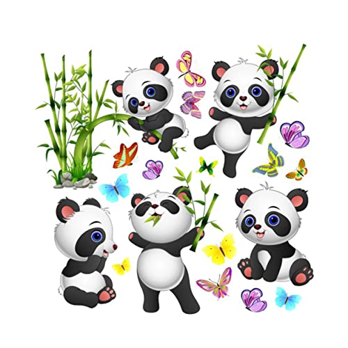MOBUTOFU 1 Satz Panda-Wandtattoos wandsticker tapetenablöser pandas Baum Aufkleber Wanddekoration Cartoon-Tier-Wandaufkleber Panda-Wandaufkleber selbstklebende Wandtattoos mit Tiermotiven von MOBUTOFU
