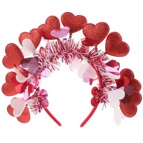 MOBUTOFU 10 Stück Valentinstag-herz-stirnband Mit Glitzer-design, Herz-haarband, Amor-zubehör Für Hochzeit, Urlaub, Geburtstag, Party, Einzelparty, Rot MOBUTOFU 10 Stück Valentinstag-herz-stirnband Mit Glitzer-design, Herz-haarband, Amor-zubehör Für Hochzeit, Urlaub, Geburtstag, Party, Einzelparty, Rot von MOBUTOFU