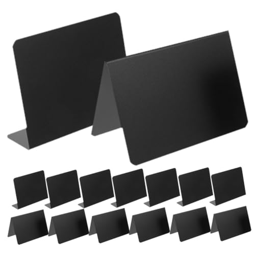 MOBUTOFU 12 Stück Teiliges Mini Tafeln Abwischbare Tischschilder für Hochzeiten Partys und Preisschilder Stabile Stapelbare Kreidetafeln V und Form für Memo Boards und Namensschilder von MOBUTOFU