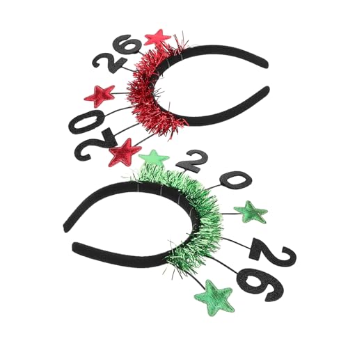 MOBUTOFU 2-teiliges Neujahrs-stern-stirnband: Festlicher Haarschmuck Für Frauen Und Kinder – Feierlicher Glitzer-kopfschmuck Für Silvesterpartys von MOBUTOFU