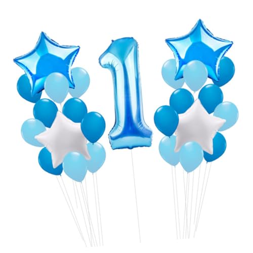 MOBUTOFU 25St Erster Geburtstagsballon Ballongirlande Partyballons Dekorationen Ballonbogen-Kit alles zum geburtstag ballonbanner hängende Luftballons Zahlenballons Aluminiumfolie Blue MOBUTOFU 25St Erster Geburtstagsballon Ballongirlande Partyballons Dekorationen Ballonbogen-Kit alles zum geburtstag ballonbanner hängende Luftballons Zahlenballons Aluminiumfolie Blue von MOBUTOFU