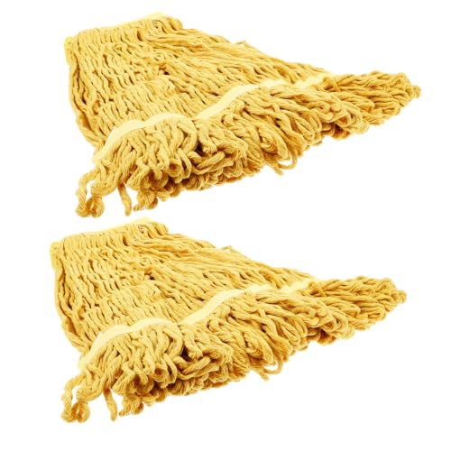 MOBUTOFU 2St Ersatzmoppkopf Industrielle Mop Ersatzkopf Waschbarer Moppenkopf Wischmop Ersatzkopf schnelltrocknend Ersatz-Moppköpfe Verdicken Sie Mop-Nachfüllungen Wischpads Baumwollgarn von MOBUTOFU