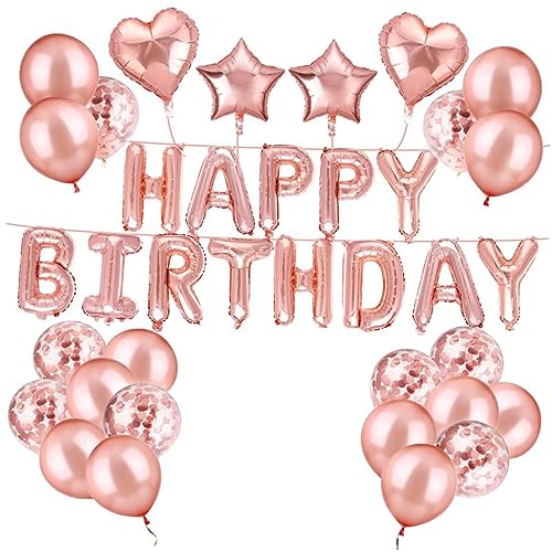 MOBUTOFU 39 Teiliges Geburtstagsfeier Dekorationsset Roségold Enthält Hängende Tasselvorhänge Ballonbanner Buchstabenbanner Sterne Herzen Und Luftballons Für Eine Festliche MOBUTOFU 39 Teiliges Geburtstagsfeier Dekorationsset Roségold Enthält Hängende Tasselvorhänge Ballonbanner Buchstabenbanner Sterne Herzen Und Luftballons Für Eine Festliche von MOBUTOFU