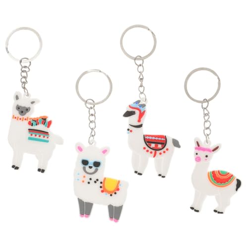 MOBUTOFU 4 Teiliger Schlüsselanhänger, Kleiner Schlüsselanhänger, Tier Schlüsselanhänger, Dekoration, Kinder, Partygeschenke, Einzigartige Schlüsselanhänger, Cartoon Alpaka MOBUTOFU 4 Teiliger Schlüsselanhänger, Kleiner Schlüsselanhänger, Tier Schlüsselanhänger, Dekoration, Kinder, Partygeschenke, Einzigartige Schlüsselanhänger, Cartoon Alpaka von MOBUTOFU