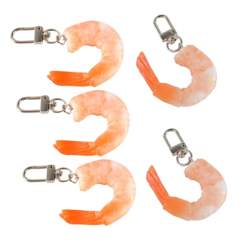 MOBUTOFU 5 Stück Teiliges Lustige Garnelen Schlüsselanhänger aus Robustem PVC Realistisch Gestaltete Garnelenform Dekorativer Taschenanhänger und Originelles Partygeschenk MOBUTOFU 5 Stück Teiliges Lustige Garnelen Schlüsselanhänger aus Robustem PVC Realistisch Gestaltete Garnelenform Dekorativer Taschenanhänger und Originelles Partygeschenk von MOBUTOFU