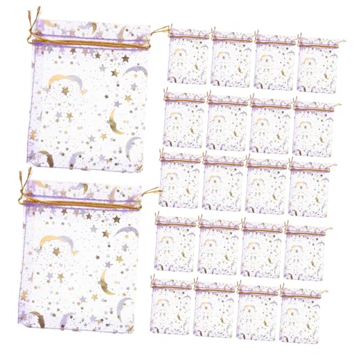 MOBUTOFU 50 Stück Kleine Kordelzugbeutel, Kleine Kordelzugbeutel, Reise Kordelzugbeutel, Organza Schmuckbeutel, Netzbeutel, Partygeschenkbeutel, Organza Beutel, Kordelzugbeutel Für von MOBUTOFU