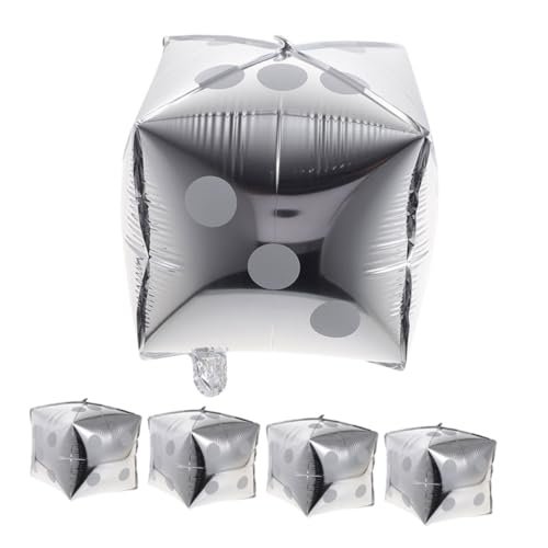 MOBUTOFU 5St Ballon the wedding party hochzeitsparty luftbalons aufblasbare Würfel Kugeln Kuchendekoration Spielthema-Partydekorationen für Erwachsene Partygeschenke Aluminiumfolie Silver MOBUTOFU 5St Ballon the wedding party hochzeitsparty luftbalons aufblasbare Würfel Kugeln Kuchendekoration Spielthema-Partydekorationen für Erwachsene Partygeschenke Aluminiumfolie Silver von MOBUTOFU