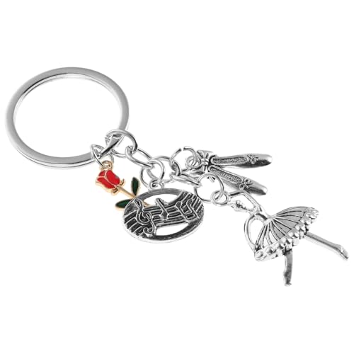 MOBUTOFU 6 Stück Ballerina Schlüsselanhänger mit Spitzenschuh Anhänger Langlebig Glänzend Leicht und Kompakt als Tanz Accessoire für Mädchen Rucksack und Taschen Dekoration von MOBUTOFU