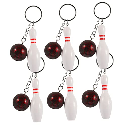 MOBUTOFU 6 Stück Bowling Schlüsselanhänger, Origineller Schlüsselanhänger, Rucksack Anhänger, Handtaschen Anhänger, Bowlingkugel Und Pin Schlüsselanhänger, Bowling Schlüsselanhänger, Mini MOBUTOFU 6 Stück Bowling Schlüsselanhänger, Origineller Schlüsselanhänger, Rucksack Anhänger, Handtaschen Anhänger, Bowlingkugel Und Pin Schlüsselanhänger, Bowling Schlüsselanhänger, Mini von MOBUTOFU
